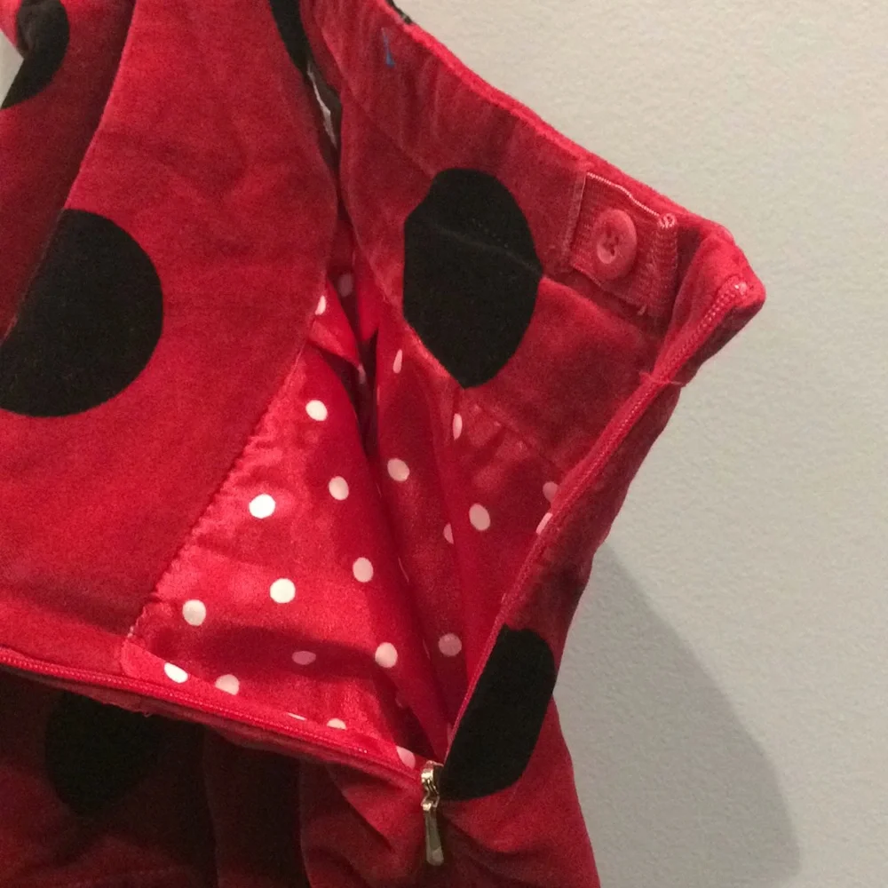 The Children’s‎ Place Red Ladybug Velvet Skirt